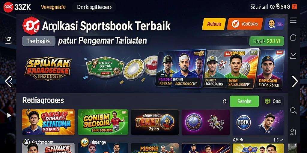Screenshot utama 33ZK menampilkan fungsionalitas taruhan yang interaktif.