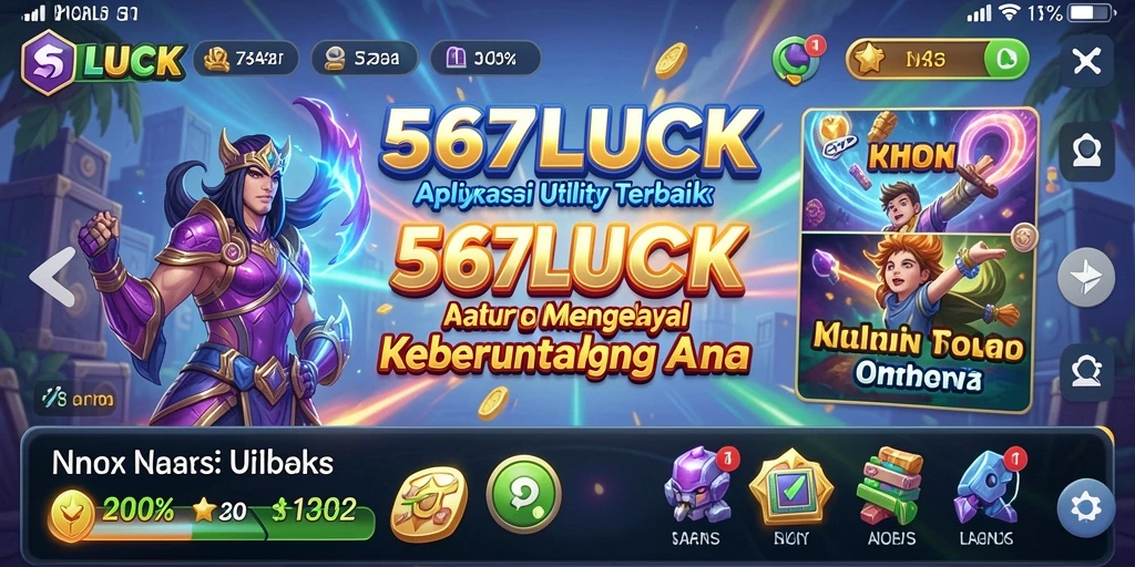 Tampilan antarmuka 567LUCK yang user-friendly dan informasi keberuntungan.