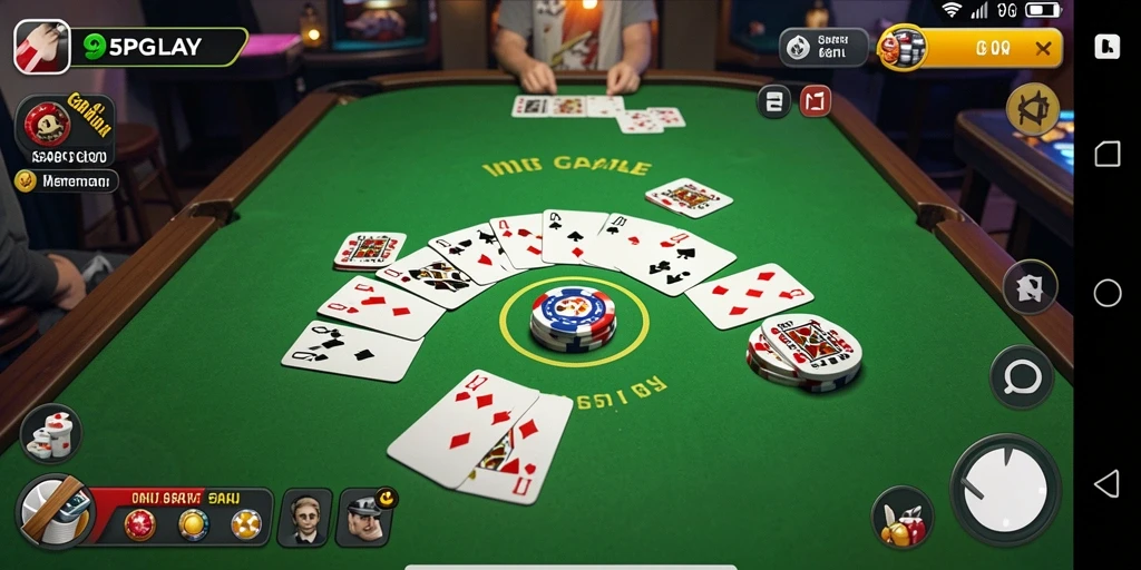 Tampilan gameplay seru di 95PGPLAY dengan suasana Gaple yang kental.
