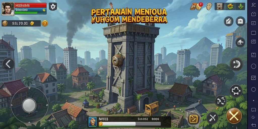 Tampilan aksi mendebarkan dalam game Tower Defense H03.