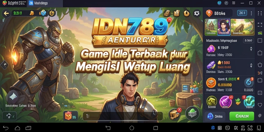Tampilan menarik gameplay IDN789 saat mengelola sumber daya.