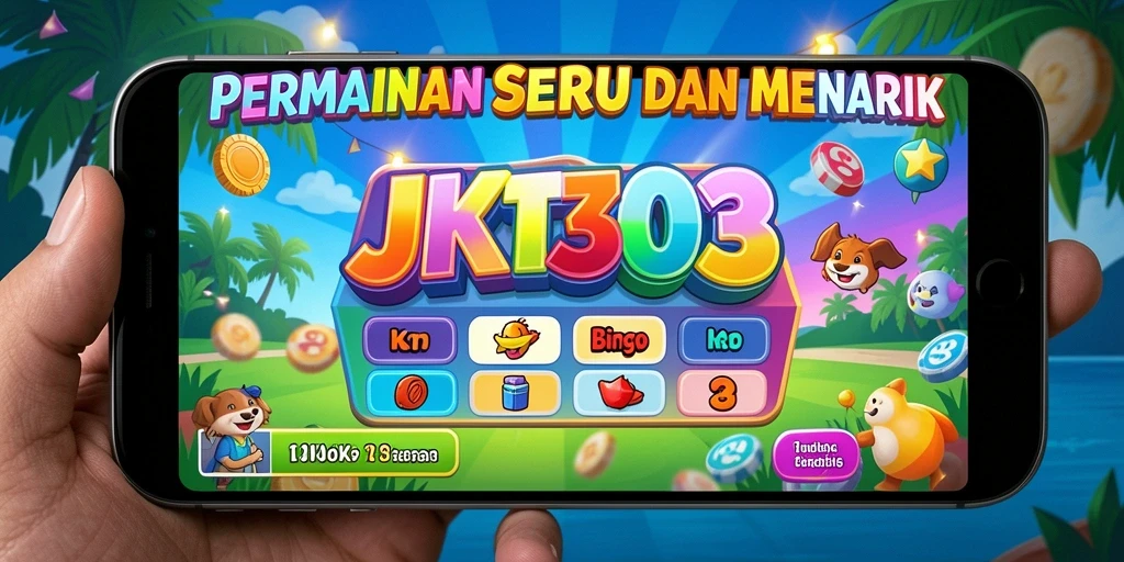 Tampilan gameplay JKT303 yang menarik dan penuh warna.
