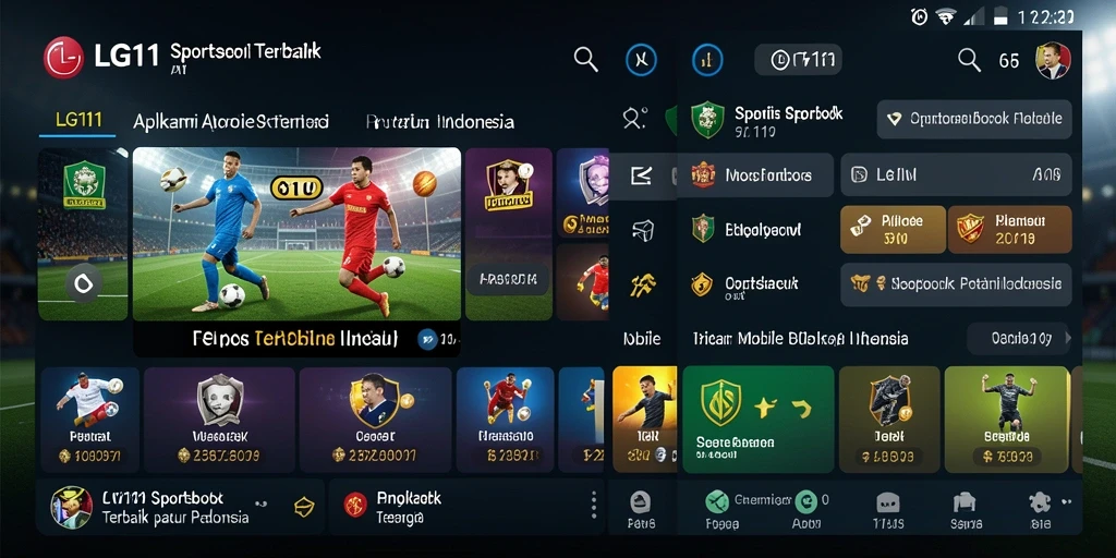 Screenshot dari gameplay dalam aplikasi Sportsbook LG111 dengan berbagai opsi taruhan.