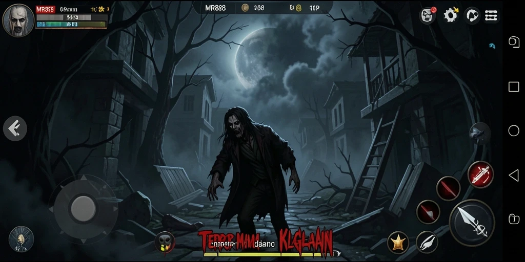 Screenshot gameplay Horror MR888 dengan elemen menegangkan.