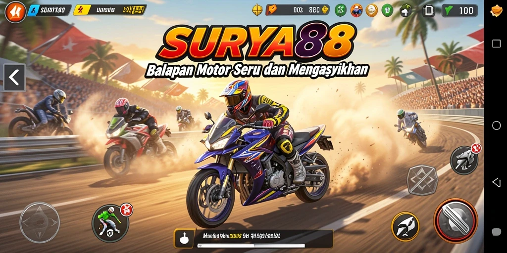 Pengalaman balapan seru di SURYA88 dengan motor cepat dan trek menantang.
