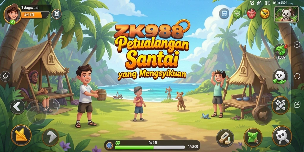 Screenshot utama ZK988 menampilkan gameplay yang menawan dan penuh warna.